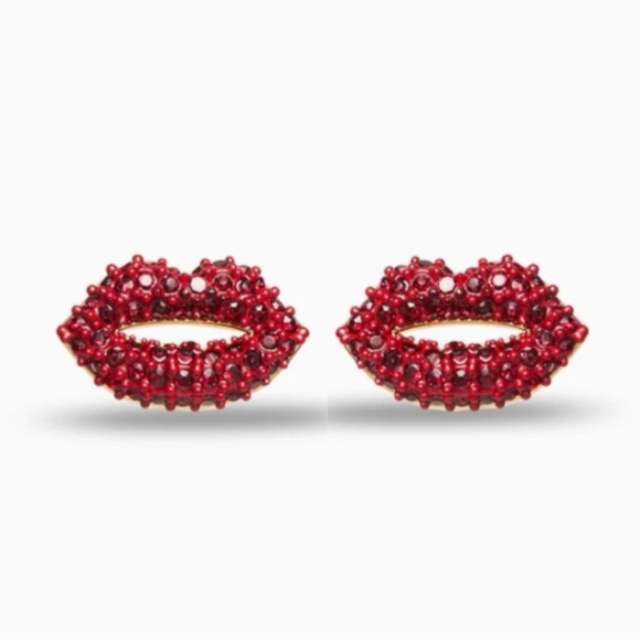 Lele Sadoughi x Marilyn Monroe Pave Kiss Red Bow New Lele Sadoughi x Marilyn Monroe Pavé Kiss Stud Earrings  main image 2